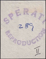 ZÜRICH 4, 1W (Type II), Sperati-Fälschung ungebraucht, breitrandig ...