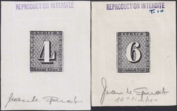 ZÜRICH 4 & Zürich 6, 1F+2F, Abzüge von Jean de Sperati zu Vorlagen ...