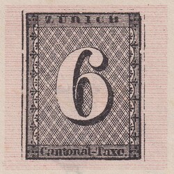ZÜRICH 6, 2W (Type V), Abzug von Jean de Sperati mit Unterschrift ...