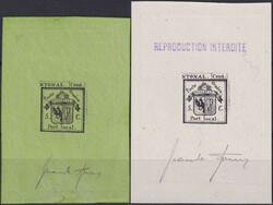 Doppelgenf, 4R auf zwei Abzügen von Jean De Sperati mit Unterschrift ...