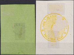 Doppelgenf, 4R auf zwei Abzügen von Jean De Sperati mit Unterschrift ...