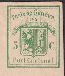 1846, 07III, Ganzsachenausschnitt grosses FORMAT, besonders frisch ...