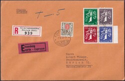 1939, Ersttagsbrief Landi-Marken (deutsch) von Zürich, Nr.228-231 ...