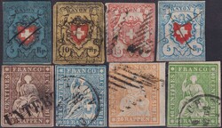 1850-2010, 14 Alben, enormer Nachlass SCHWEIZ. Ab Rayon I (15II) mit ...