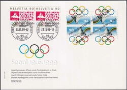 2006, Ersttagsbrief Nr.939 auf Werbebrief für die Winterspiele SION ...