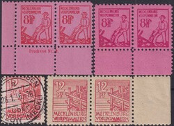 1945-1949, SOWJET-ZONE (Doubletten-Album) 350 Marken. Paar-Einheiten, ...