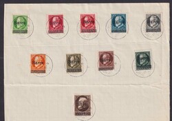 1920, Nr.18-27 (Überdruckmarken) von HOMBURG (Pfalz): 1.MAI.1920, ...