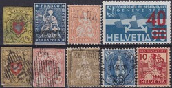 1850-1967, Sammlung Schweiz auf Kabe-Vordruckblättern. Ab 3 Rayons ...