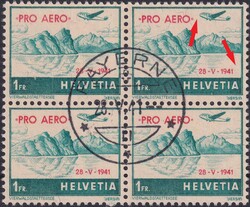 1941, F35A1 (Pro Aero) Viererblock mit gut sichtbarem, nach links ...