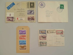 1928-1939, Liechtenstein: 17 Belege: Eingeschriebene Ansichtskarte ...
