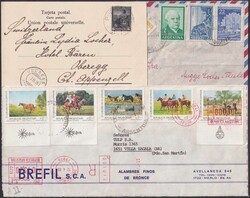 SÜDAMERIKA 1906-1989, 103 Belege verschiedener Staaten, darunter ...