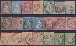 1850-2001, 12 Alben in einer Kiste ab 20 Strubel (inkl. 21G und 27C). ...