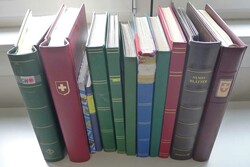 1850-2001, 12 Alben in einer Kiste ab 20 Strubel (inkl. 21G und 27C). ...