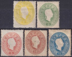 1860, Nr.18-22 (Kaiserkopf) ungebraucht. Nr.18 postfrisch ** (Attest ...