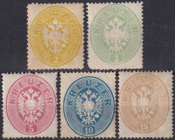 1861, Nr.24-28 (Doppeladler im Oval) ungebrauchte Serie. Die ersten ...