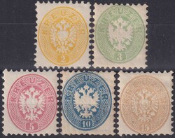 1863/64, Nr.30-34 (Doppeladler im Oval) ungebrauchte Serie. Alle ...