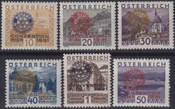 1931, Nr.518-523 (Intern. Rotary Kongress) ungebraucht, rückseitig ...