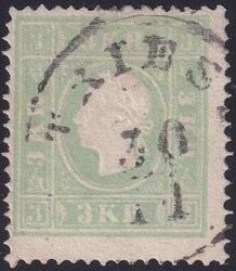 1859, Nr.12a (Kaiserkopf) von Trieste, etwas Patina und Unebenheiten. ...
