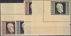 1946, Nr.780B-783B (Renner-Blockausschnitte) 4 Werte als Bogenecken ...