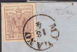 1850, Nr.LV4 von Mailand als sauber gestempelte Einzelfrankatur auf ...