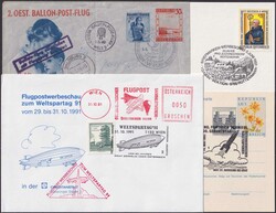 1948-1993, Österreich (Luftpost), 320 Belege in 4 Leuchtturm-Alben ...