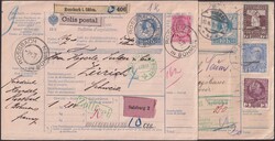 1916, zwei Paketkarten mit guten Werten. Aus Rossbach in Böhmen mit ...
