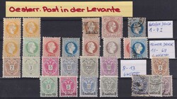 1864-1908, LEVANTE, starke Klein-Sammlung ab Nr.1 auf Karten. Meist ...