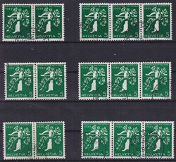 Z25a-Z27f (Zusammendrucke LANDI 1939). Komplette Serie der 2er und ...