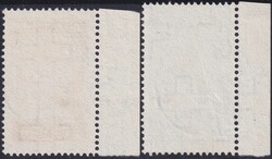 1924, Nr.167+168 (50 Jahre Weltpostverein) +Bogenrand und ...