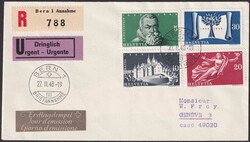 1948, Ersttagsbrief: 281-284 (100 J. schweizerischer Bundesstaat) im ...