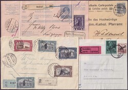 1879-1998, GANZE WELT, umfangreicher Briefposten in 11 Alben. Der ...