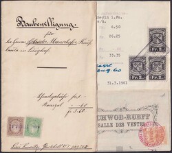 BERN (ganzer Kanton) 1885-1960, sechs Belege mit Stempelmarken: ...