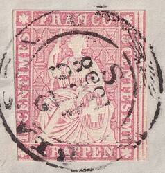 Strahlenstempel: AQUAROSSA auf Briefstück mit 24D (24B3) grosser ...