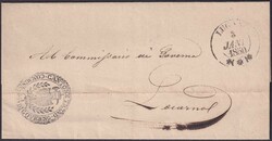 LUGANO 1850 (3.JAN.), Luxus-Faltbrief mit sauberem ...