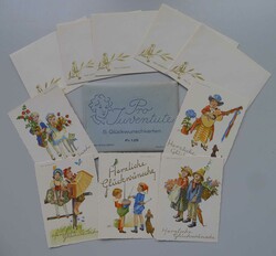 1935, Glückwunschkarten, Nr.22 (Sitzendes Kind auf goldenem Zweig) ...