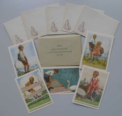 1933, Glückwunschkarten, Nr.20 (Wandernder Knabe) mit 5 ...