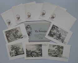 1936, Glückwunschkarten, Nr.23 (Landschaft und Kutsche im Oval) mit ...