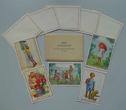 1930, Glückwunschkarten, Nr.17 (Zierrand mit Rahmen) mit 5 ...