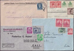 1874-1978, GANZE WELT, Grosser Briefposten in einer Schachtel mit ...