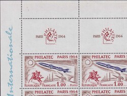 1964, Nr.1467-1470 +1480 (Philatec II+III), beide Kleinbögen der ...