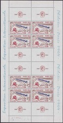 1964, Nr.1467-1470 +1480 (Philatec II+III), beide Kleinbögen der ...