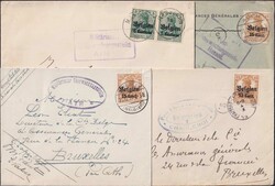 1914-18, Besetzung von BELGIEN, Schachtel mit 68 Belegen, viele mit ...