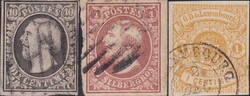 Luxembourg 1852-1921, 117 Werte ab Nr.1 auf drei Karten, darunter ...