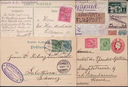 1881-1935, WELT, 35 Belege aus verschiedenen Ländern in die Schweiz, ...