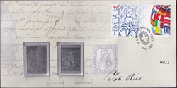 2022, W129 (HELVETIA 2022 Einzelwert) auf Sonderumschlag (Nr.0022) ...