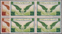 1929, F14+F15 (Geflügelter Brief) Viererblöcke postfrisch **, gut ...