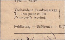 ZÜRICH 1909 (8.JAN), 100B (3 Fr.-Wert) mit Nr.110 (30 Cts.-Wert) auf ...
