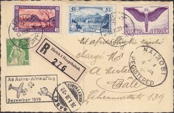 1929, 2.AFRIKAFLUG (SLH SF 29.12e) von ZÜRICH: 15.DEZ.1929 mit Nr ...
