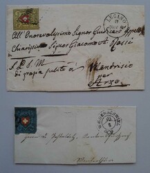 1850-1854, 18 Rayonbriefe teils mit Inhalt. Vorab 15II.c auf Brief ...