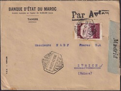 SPAN. MAROKKO 1942, Nr.184 von TANGER: 9.OKT.42 als Einzelfrankatur ...